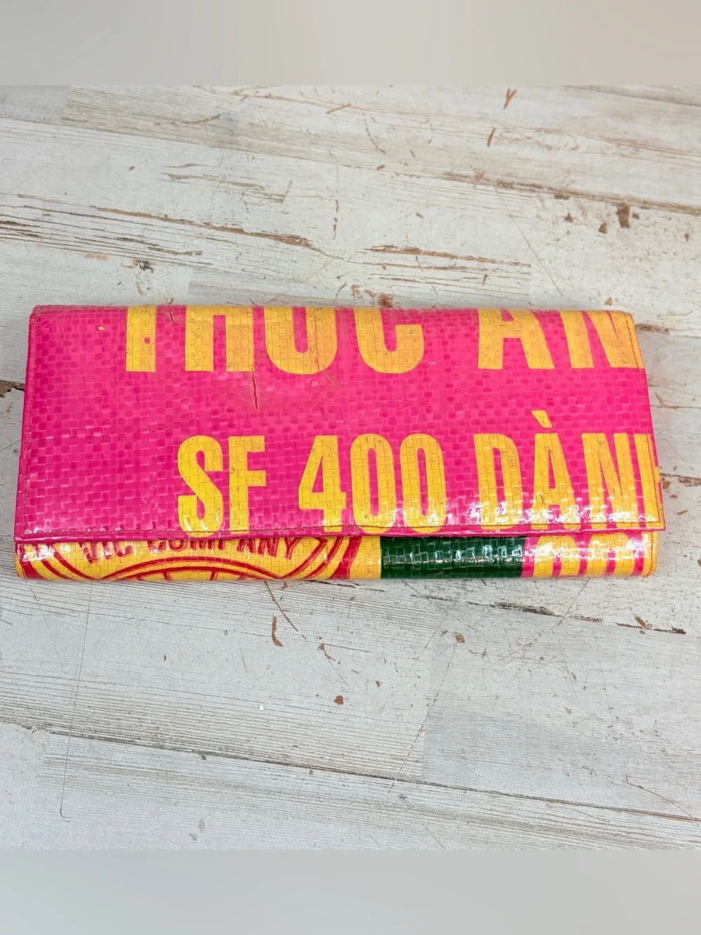Malia Designs Tavi Recycled Feed Bag Long Wallet Clutch Cambodia